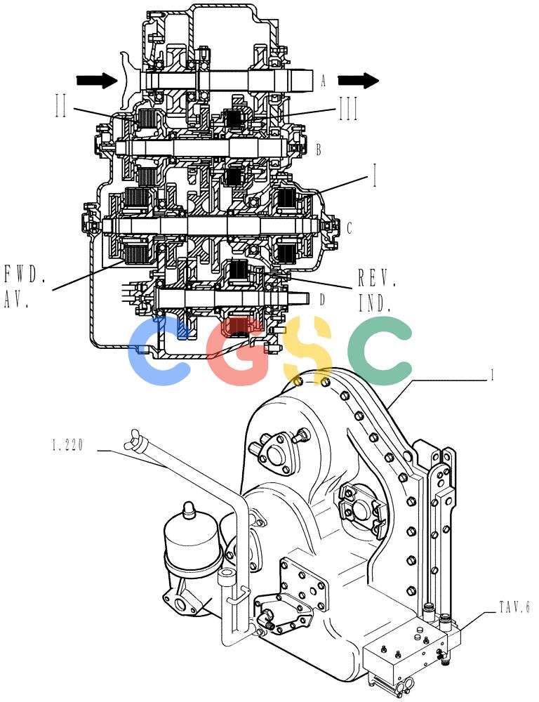 纽荷兰零件查询(DC150LT) - CRAWLER DOZER (6/00-) (1.211[01]) - TRANSMISSION - ASSY New Holland Constructuion