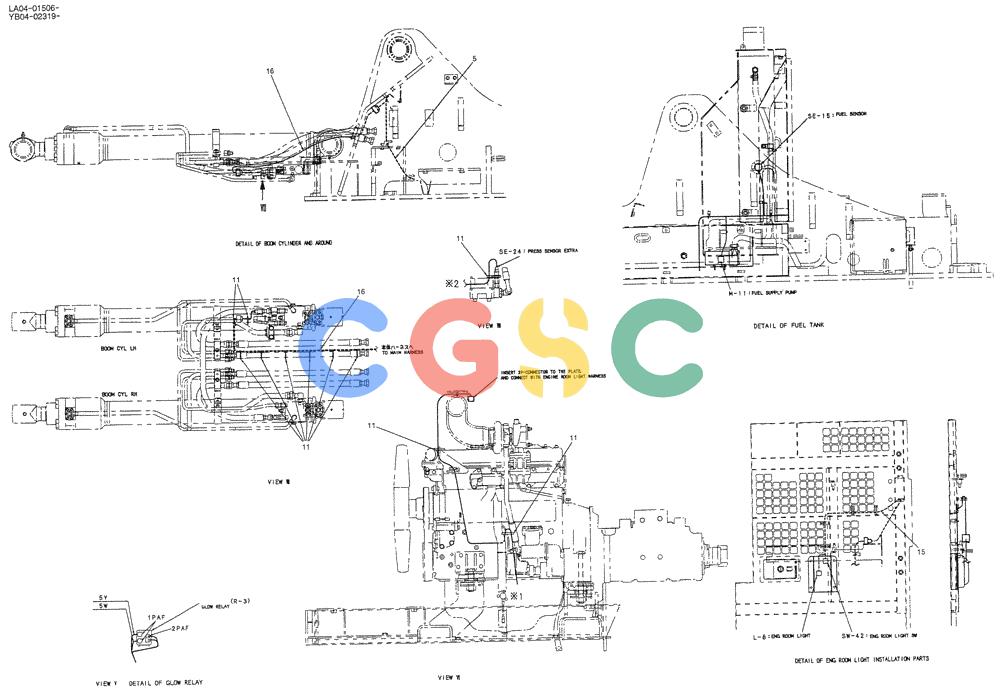 纽荷兰零件查询(E200SRLC) - CRAWLER EXCAVATOR BTW LA04-01506 - LA04-01625 (01-061[03]) - HARNESS ASSY, UPP New Holland Constructuion