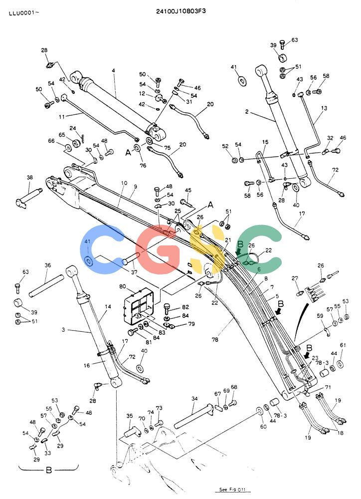 神钢零件查询(K909LC) - MARK II EXCAVATOR ASN LLU-0001 (1/87-12/03) (07-001) - BOOM ASSY, 6.02M Kobelco