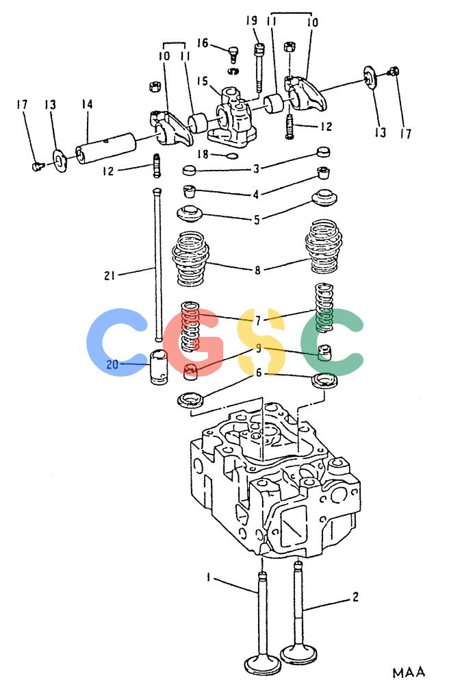 神钢零件查询(6D22-TC) - MITSUBISHI DIESEL ENGINE - K912, K912LC, & K916 (1/83-12/06) (01-016) - VALVE GEAR TRAIN Kobelco
