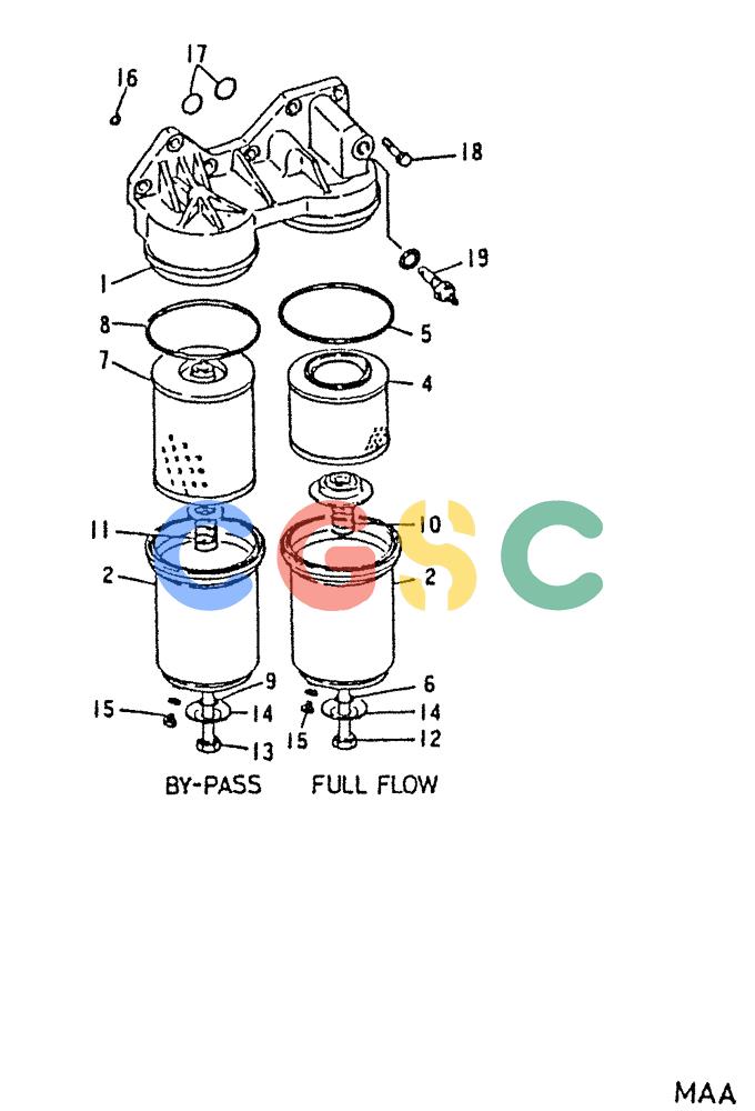 神钢零件查询(6D22-TC) - MITSUBISHI DIESEL ENGINE - K912, K912LC, & K916 (1/83-12/06) (02-011) - OIL FILTER Kobelco