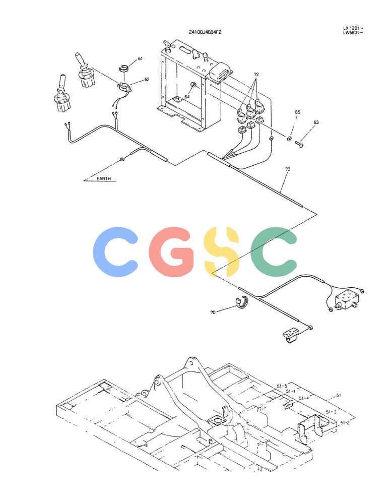 神钢零件查询(K904DL) - EXCAVATOR ASN LX1201 (1/84-12/03) (03-012[02]) - CONTROL ASSY (EXTRA) Kobelco