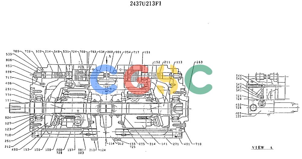 神钢零件查询(MD200BLC) - EXCAVATOR ASN YQU0001 (1/80-12/06) (11-018) - PUMP ASSY - 2437U213F1 Kobelco
