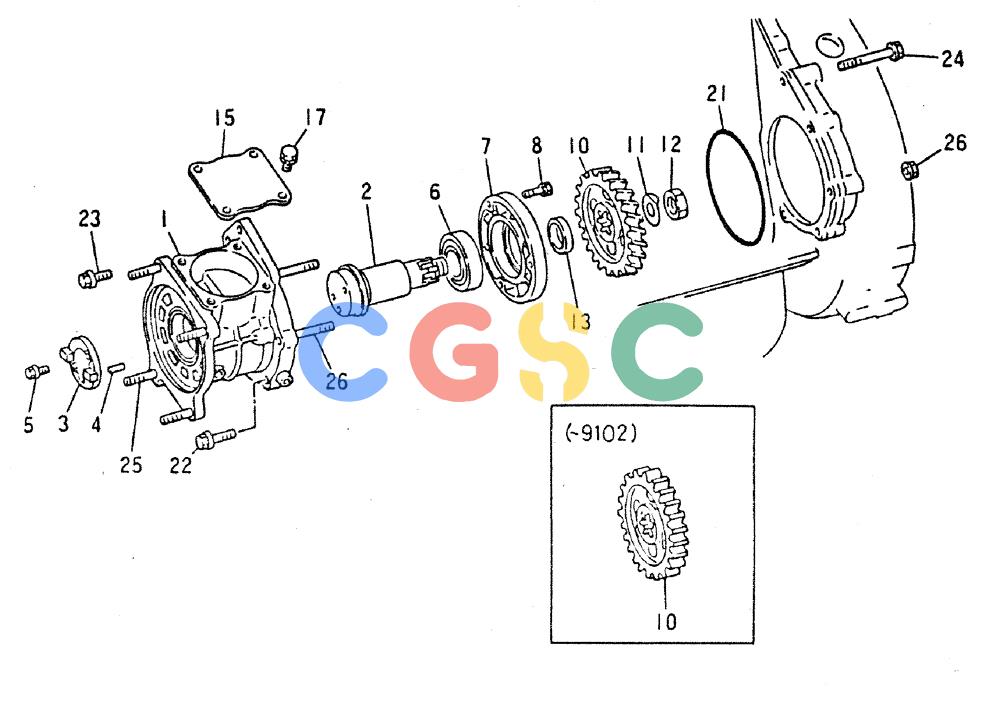 神钢零件查询(MD240C) - EXCAVATOR ASN LLU00601 (1/80-12/06) (17-058) - FUEL INJECTION PUMP DRIVE Kobelco