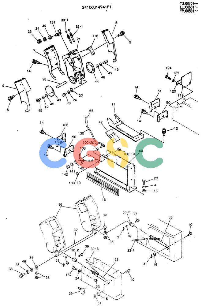 神钢零件查询(MD140C) - EXCAVATOR ASN YPU00501 (1/80-12/06) (03-001[2]) - CONTROL ASSY (WRIST) Kobelco