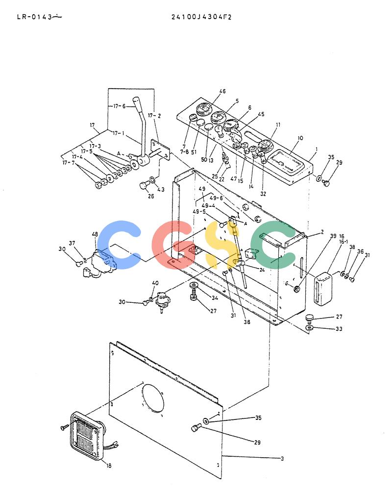 神钢零件查询(K914) - EXCAVATOR ASN LR-0143 (1/79-12/03) (07-015) - PANEL ASSY, INST (GM ENG MOUNT) Kobelco