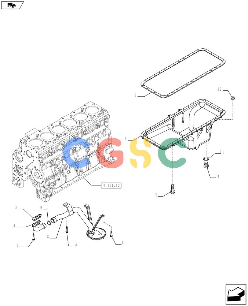 神钢零件查询(F4HFE613F E002) - ENGINE 5801398290 - 84359534 (1/12-) (10.102.01) - OIL SUMP & RELATED PARTS (504084707) Kobelco