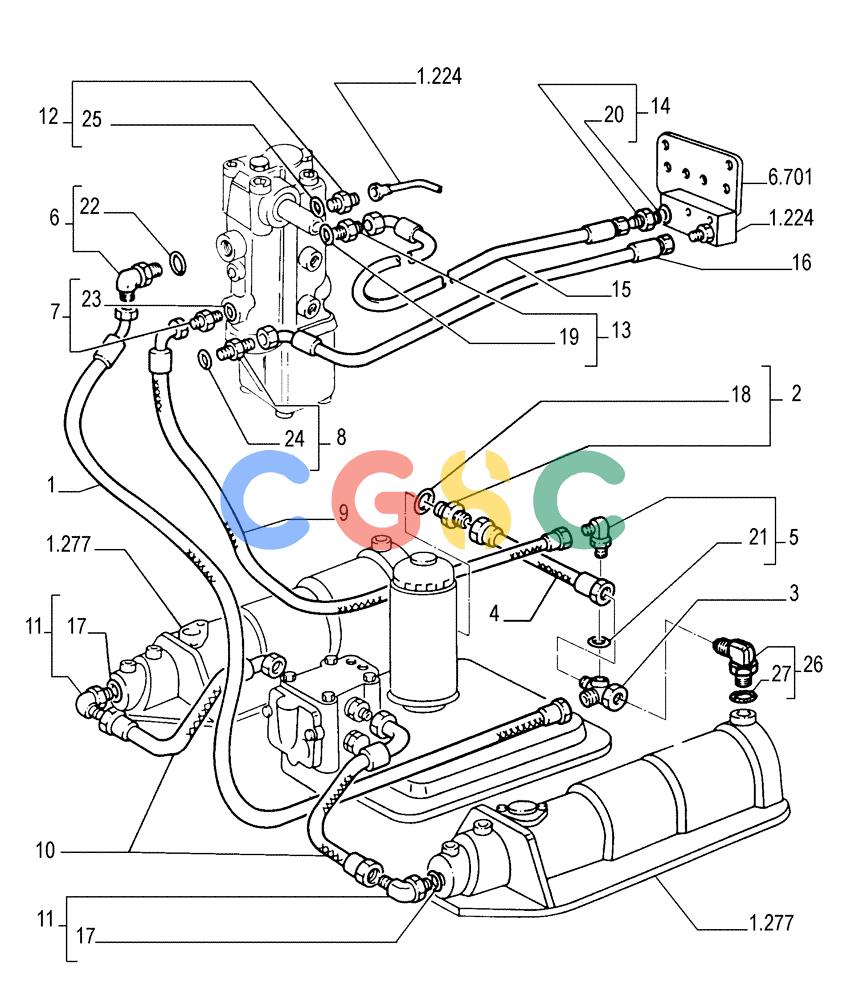 纽荷兰零件查询(FL145) - CRAWLER LOADER (N.A. VERSION) (11/98-) (2.319[02]) - STEERING CONNECTING PIPING New Holland Constructuion
