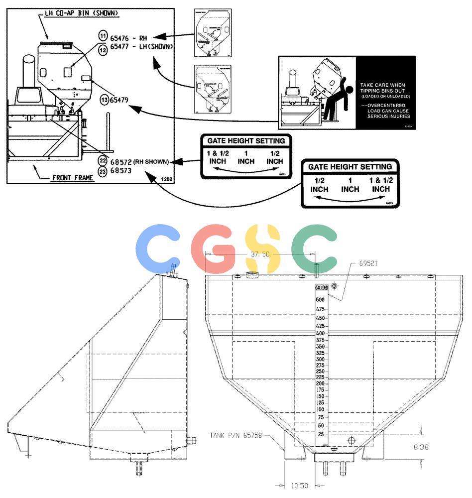 凯斯零件查询(437) - FLEX-AIR APPLICATOR (5/98-2/99) (14-004) - DECALS Case Agriculture