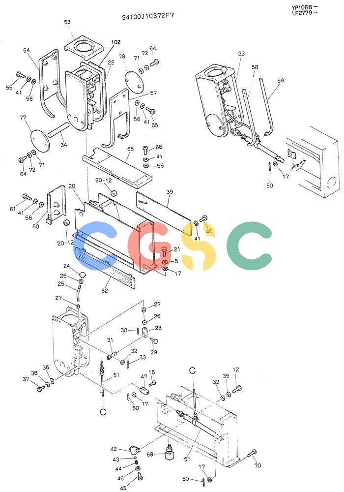 神钢零件查询(K905LC) - MARK II EXCAVATOR BTW YP1001 - YP1281 (1/87-12/03) (03-006[02]) - CONTROL ASSY (MULTI) Kobelco