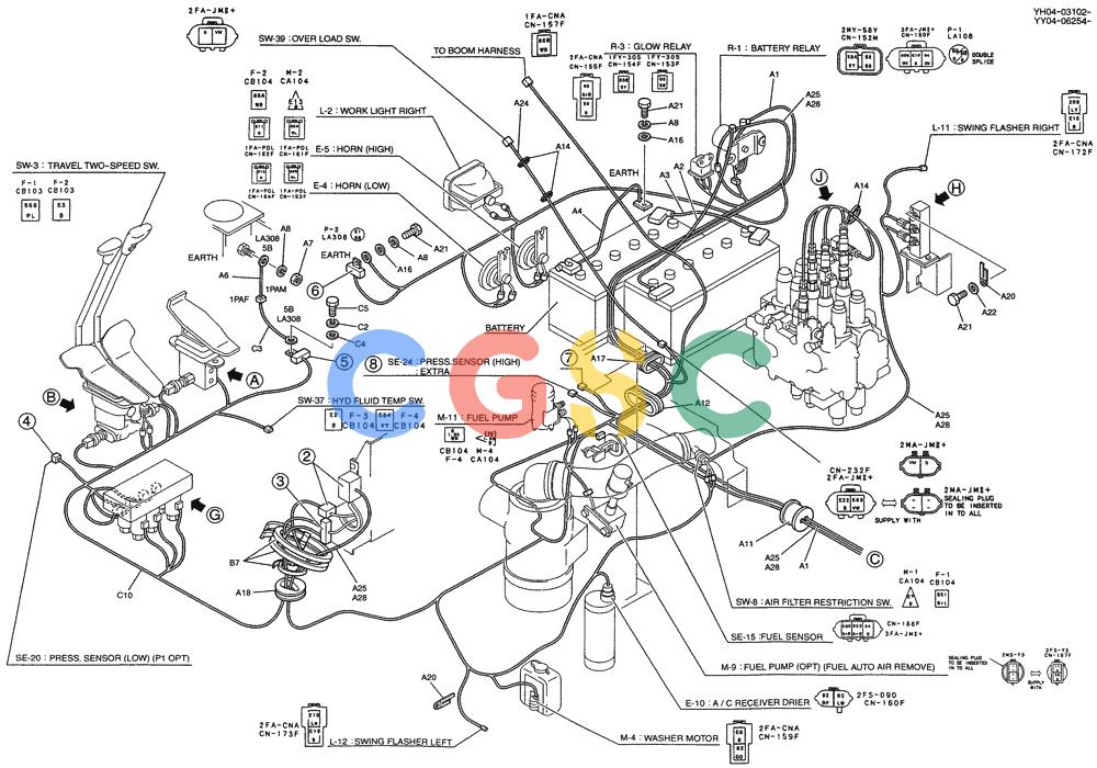 纽荷兰零件查询(E135SR) - CRAWLER EXCAVATOR ASN YY04-06254 (01-066[02]) - HARNESS ASSY New Holland Constructuion