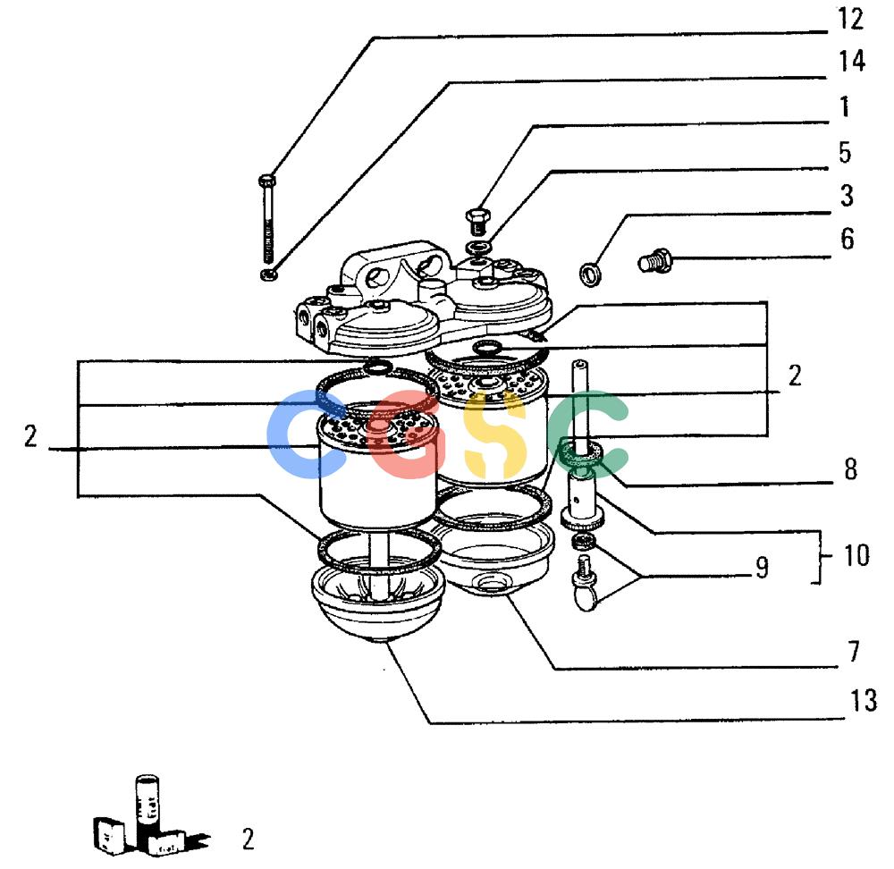纽荷兰零件查询(FL5B) - CRAWLER LOADER (A2.26[001]) - FUEL FILTER New Holland Constructuion