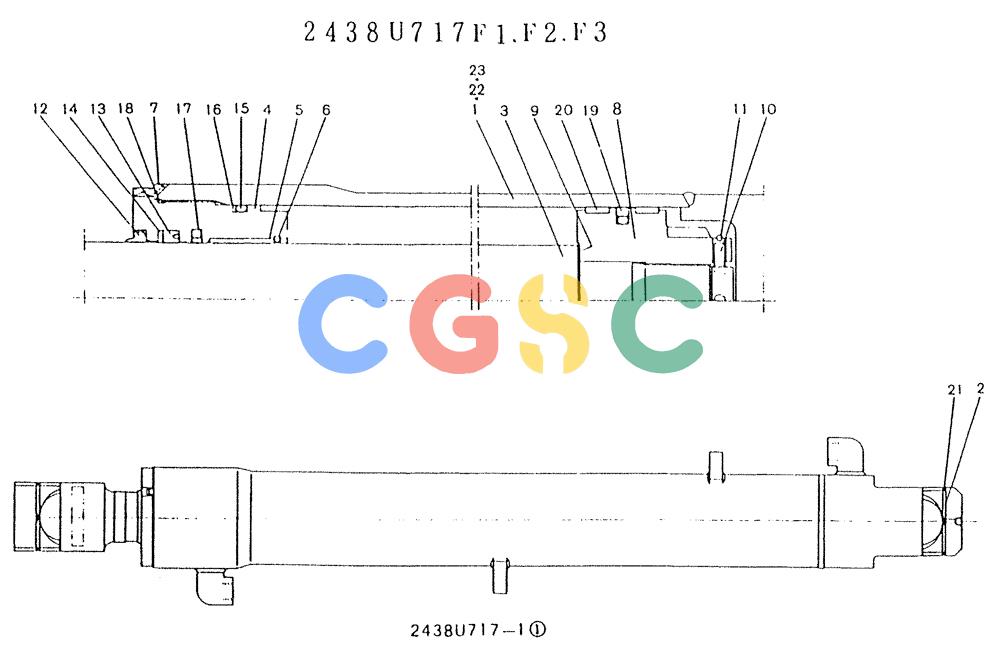 神钢零件查询(K903) - MARK II EXCAVATOR BTW LE6601 - LE7871 (1/88-12/03) (11-059) - CYLINDER ASSY (BUCKET) Kobelco