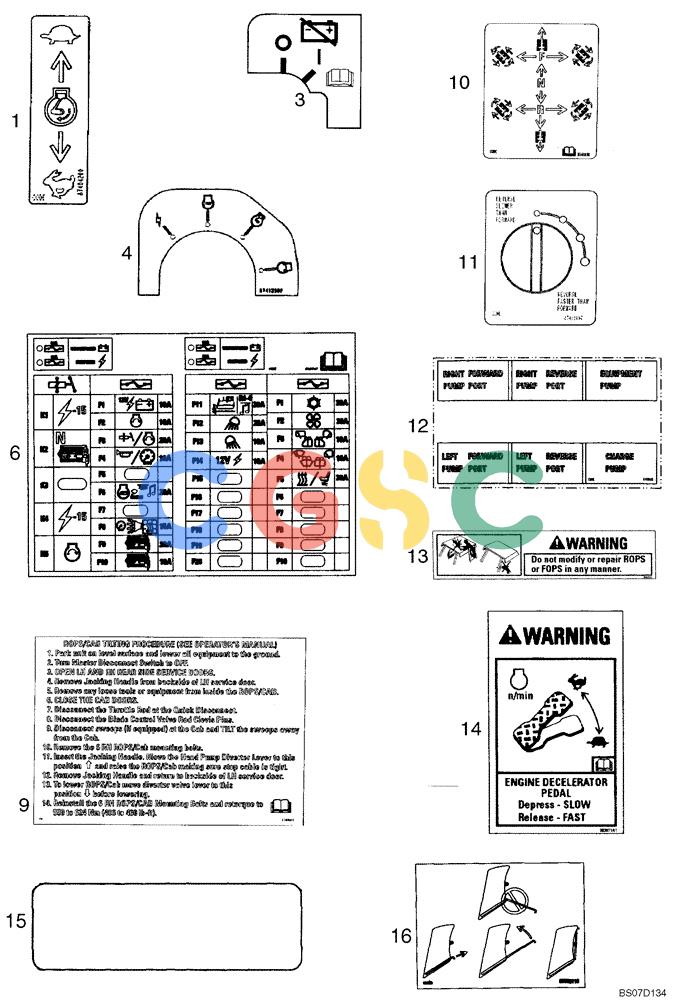 纽荷兰零件查询(D95) - CRAWLER DOZER - NA (1/06-) (09-55) - DECALS - LATIN AMERICAN SPANISH New Holland Constructuion