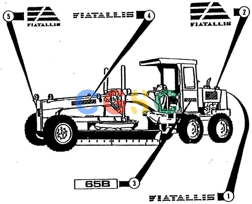 纽荷兰零件查询(65B) - MOTORGRADERS (L3.08[001]) - MACHINE SIGNS New Holland Constructuion