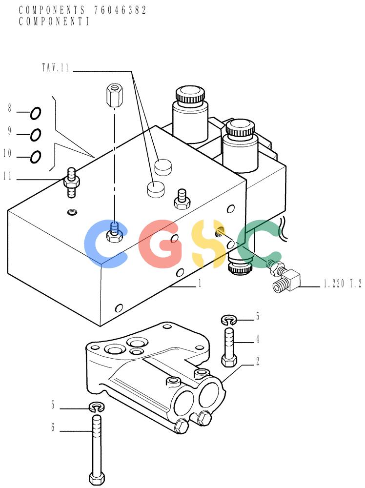 纽荷兰零件查询(DC150LT) - CRAWLER DOZER (6/00-) (1.211[10]) - TRANSMISSION - CONTROL VALVE New Holland Constructuion