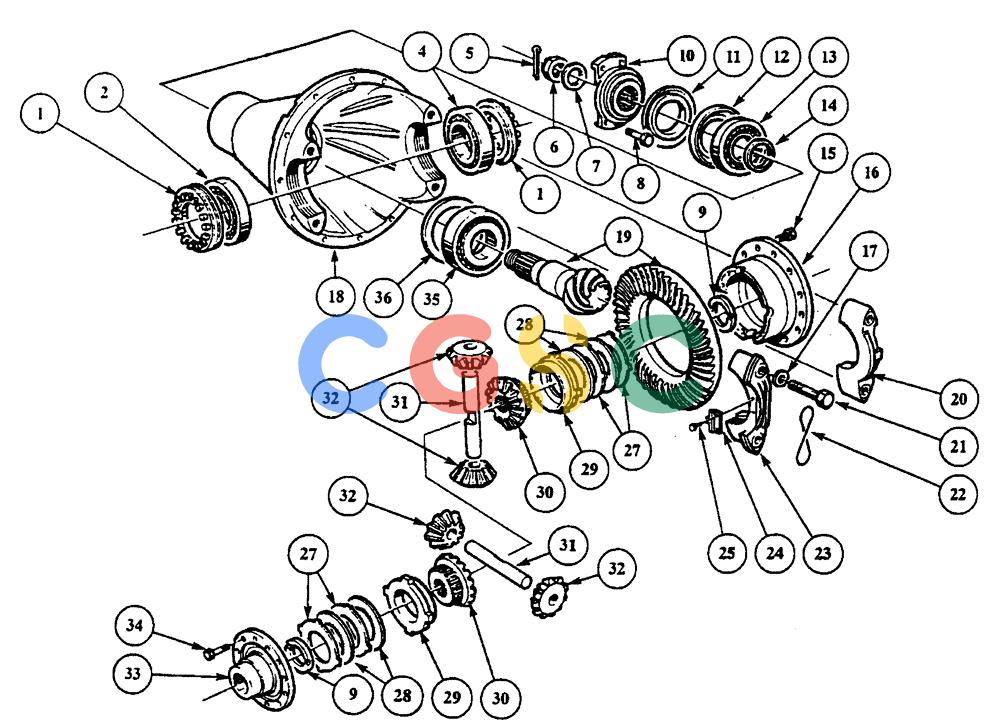 纽荷兰零件查询(AD250 (3.5 VERSION)) - ARTICULATED DUMP TRUCK (7/01-) (2.366[03]) - FRONT AXLE - DIFFERENTIAL New Holland Constructuion