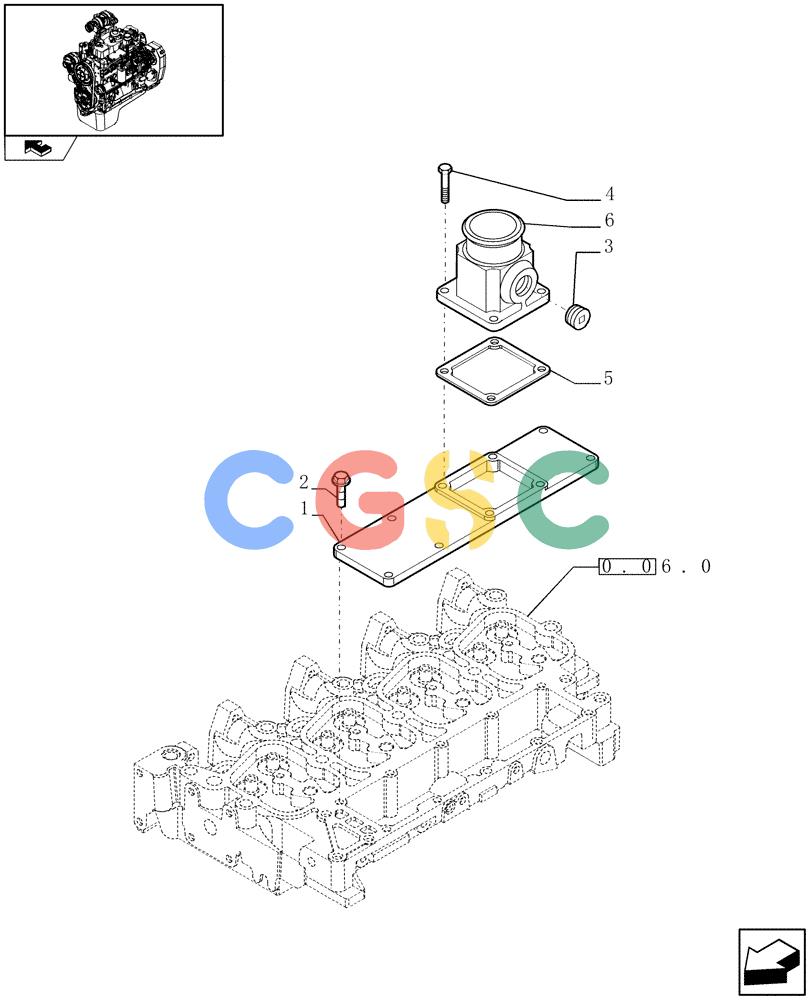 神钢零件查询(F4GE9484A J601) - ENGINE - 504103783 - 920019898 (1/13-) (0.07.1) - INTAKE MANIFOLD (504064864-504180402) Kobelco