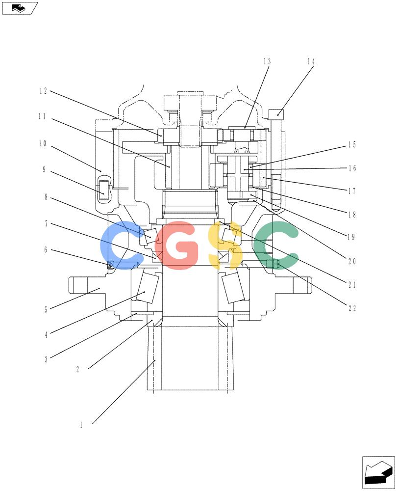 纽荷兰零件查询(E80BMSR) - COMPACT CRAWLER EXCAVATOR ASN LF06-04501 (NBTA18037) (01-016[03]) - SWING MOTOR INSTALLATION New Holland Constructuion