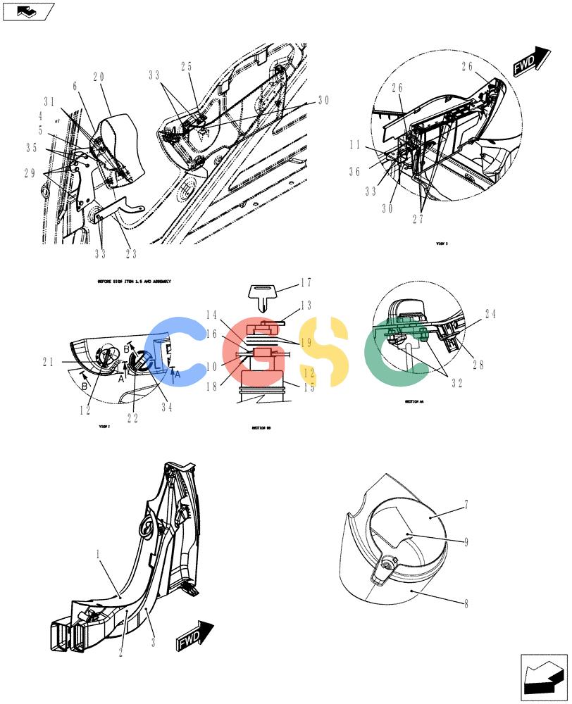 纽荷兰零件查询(E80BMSR) - COMPACT CRAWLER EXCAVATOR ASN LF06-04501 (NBTA18037) (01-074[02]) - PANEL ASSEMBLY, INSTRUMENT New Holland Constructuion