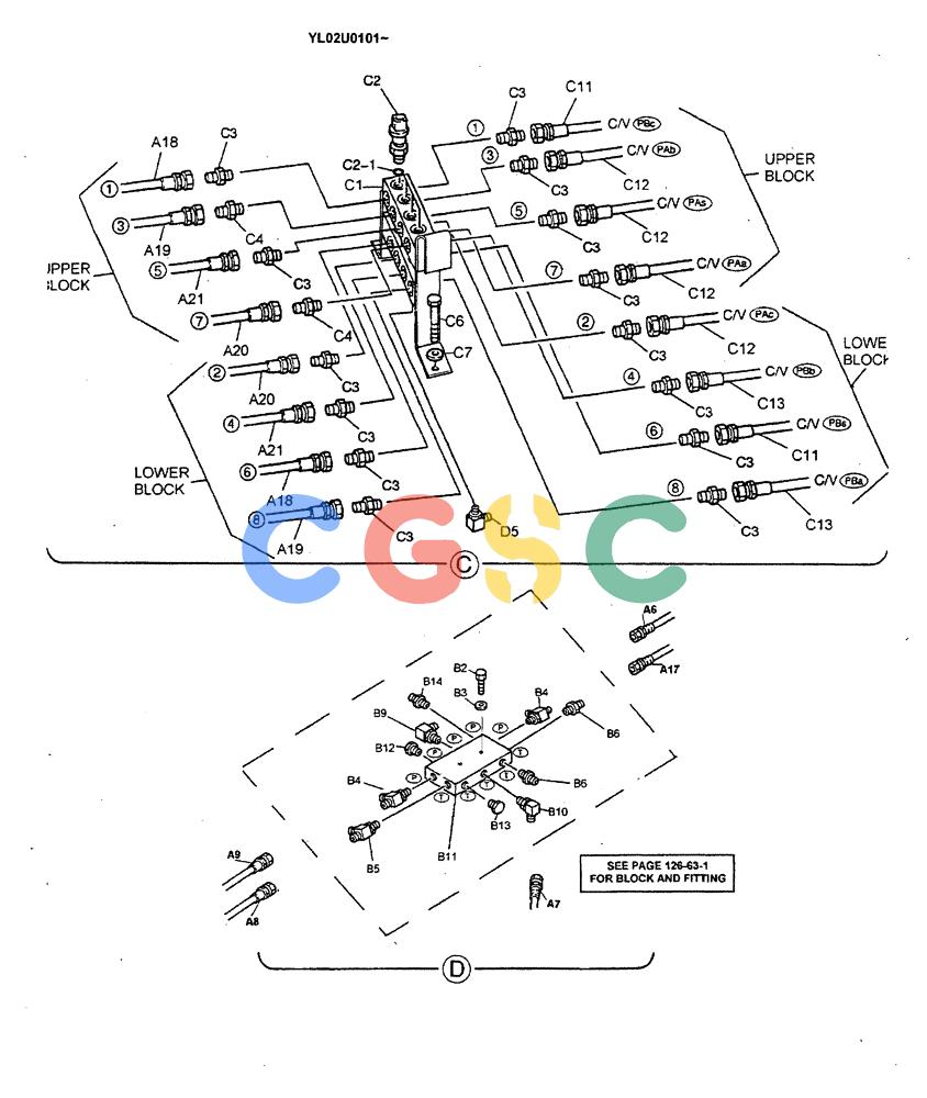 神钢零件查询(ED190LC) - BLADE RUNNER EXCAVATOR/DOZER BTW YL02U0101 - YL03U0135 (1/02-12/06) (01-035[02]) - REMOTE, CONTROL LINES (BOOM & ARM SAFETY) (BREAKER), P/N YM68H00002F1 Kobelco