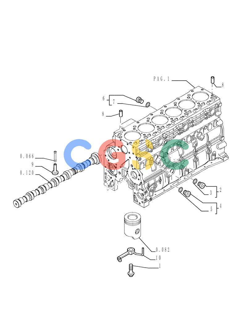 纽荷兰零件查询(E215B) - CRAWLER EXCAVATOR - TIER 3 (ROPS CAB) ASN NBDA21800 (6/13-) (08-002[02]) - CRANKCASE New Holland Constructuion