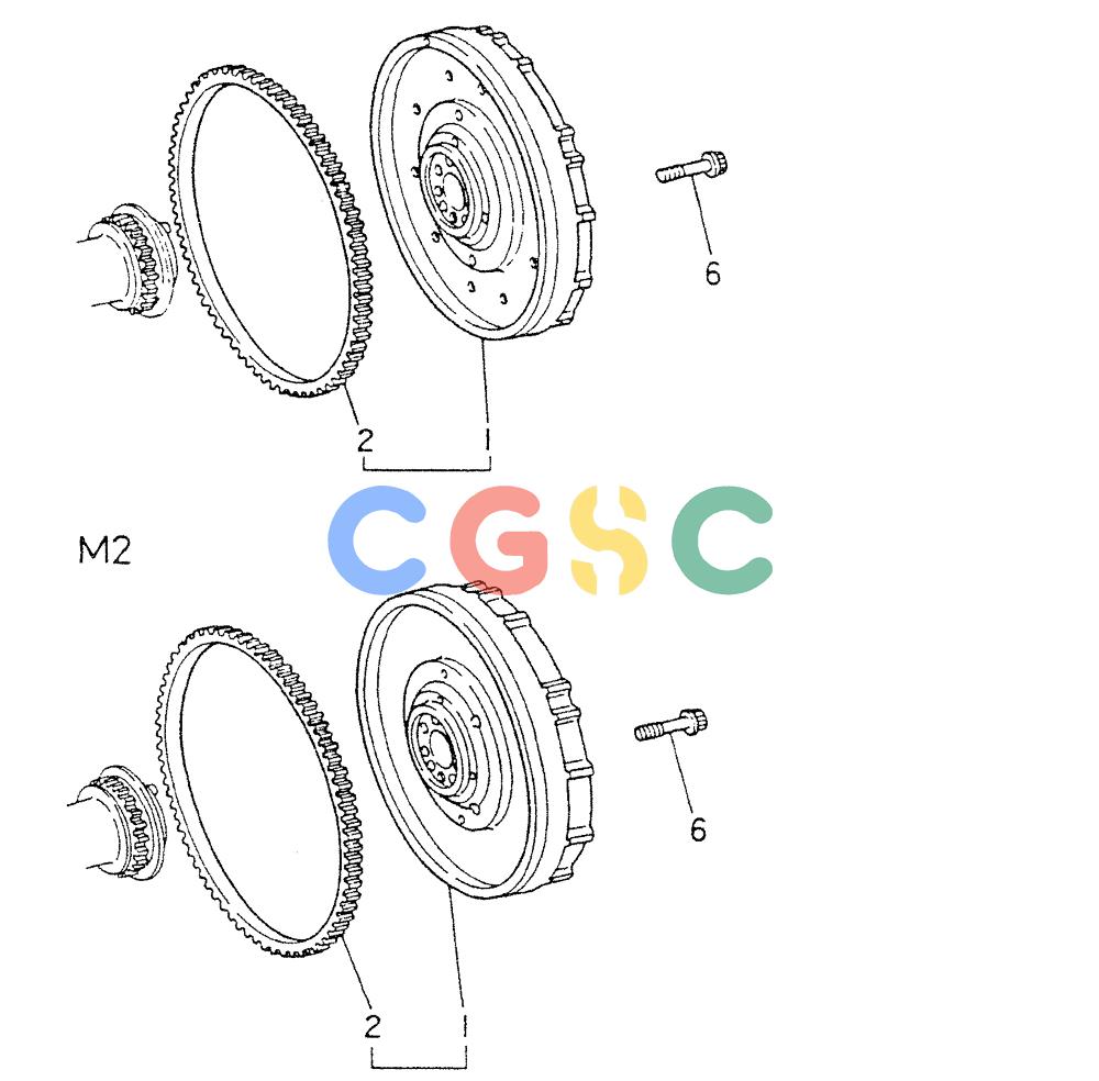 神钢零件查询(6D22-TC) - MITSUBISHI DIESEL ENGINE - K909A, K912A, K916, & K935 (1/76-12/06) (01-009) - FLYWHEEL Kobelco