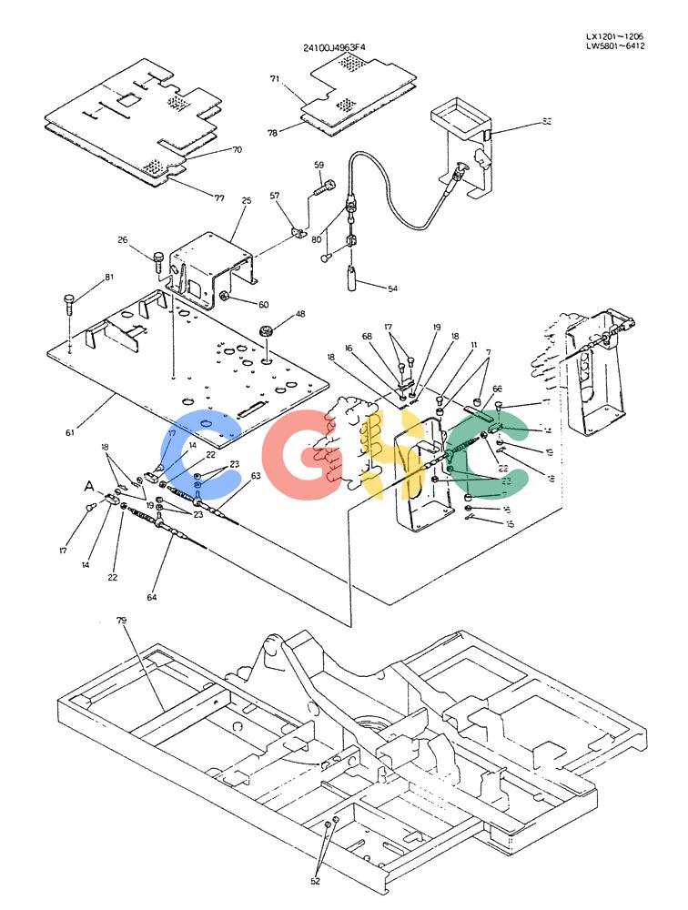 神钢零件查询(K904DL) - EXCAVATOR ASN LX1201 (1/84-12/03) (03-013[02]) - CONTROL ASSY (FOR EXPORT) P/N 24100J4963F4 Kobelco