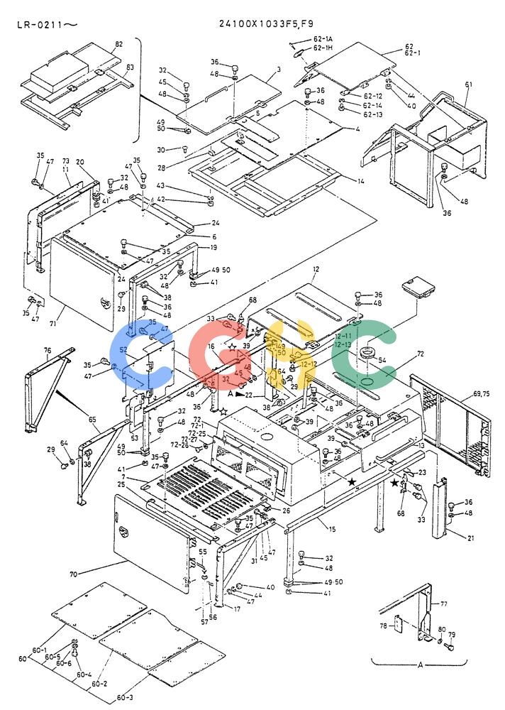 神钢零件查询(K914) - EXCAVATOR ASN LR-0143 (1/79-12/03) (02-027) - GUARD ASSY (FOR ALASKA AND NORWAY) P/N 24100X1033F5, F9 Kobelco