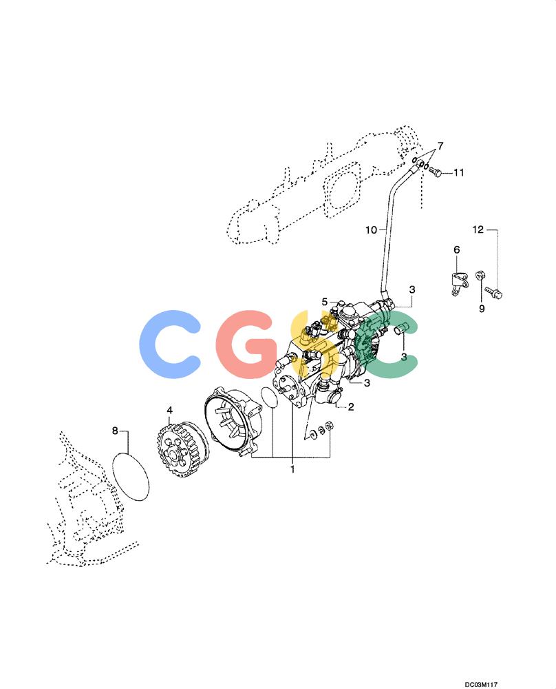 纽荷兰零件查询(EH160) - CRAWLER EXCAVATOR (9/03-) (03 -05[00]) - FUEL INJECTION PUMP ASSY New Holland Constructuion