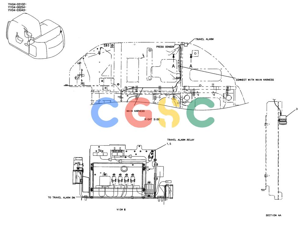 纽荷兰零件查询(E135SR) - CRAWLER EXCAVATOR ASN YY04-06254 (05-011[01]) - ALARM ASSY New Holland Constructuion