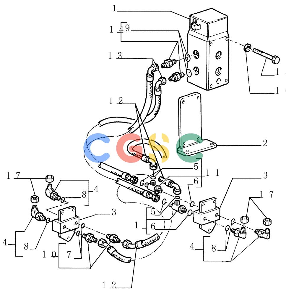 纽荷兰零件查询(FD145) - CRAWLER DOZER (N.A. VERSION) (10/98-) (9.441[01]) - ALL HYDRAULIC VERSION - HYDR. SYSTEM - OPTIONAL CODE 76048220 New Holland Constructuion