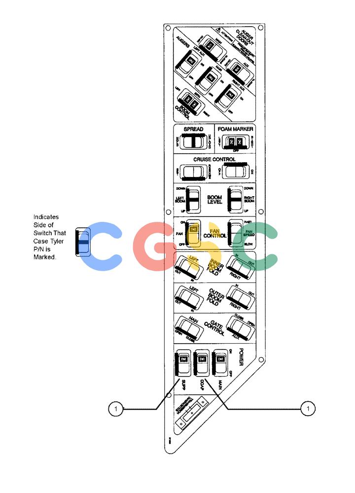 凯斯零件查询(438) - FLEX-AIR APPLICATOR - 1999 (2/99-3/03) (05-004) - ELECTRIC GROUP TRIPLE BIN Case Agriculture
