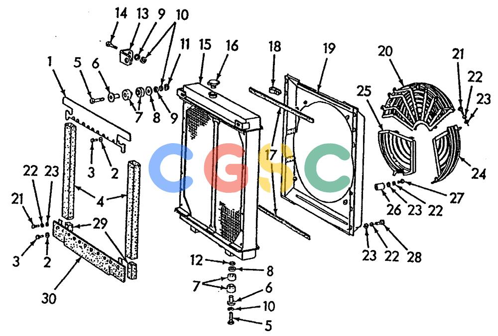 纽荷兰零件查询(FD20) - CRAWLER DOZER (A4.01[001A]) - RADIATOR & MOUNTING New Holland Constructuion