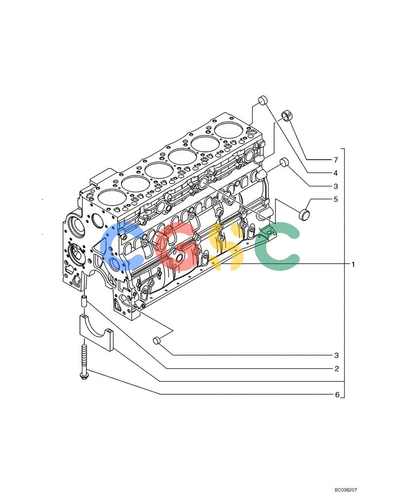 纽荷兰零件查询(D95) - CRAWLER DOZER - NA (1/06-) (02-10) - CYLINDER BLOCK New Holland Constructuion