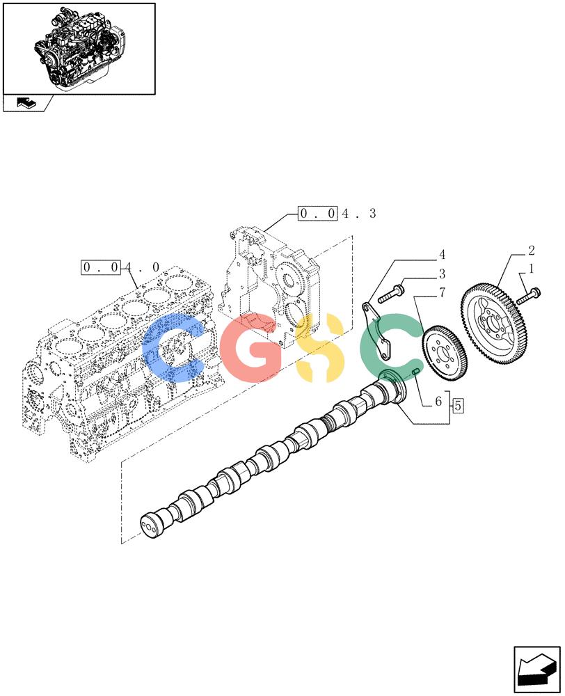 神钢零件查询(F4GE9684B J600) - ENGINE 504116859 - 87050849 (1/07-) (0.12.0) - CAMSHAFT - TIMING CONTROL (2855736) Kobelco