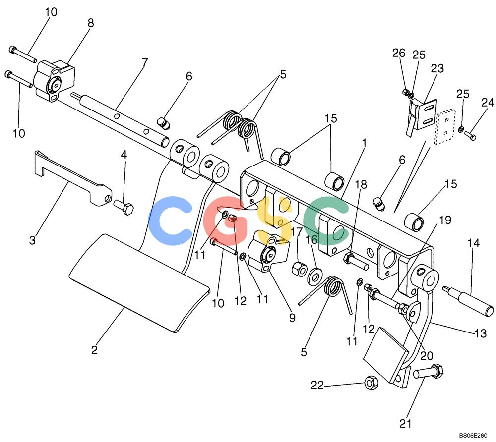 纽荷兰零件查询(D85B) - CRAWLER DOZER TIER 3 (3/08-) (07-02) - PEDALS - BRAKE AND DECELERATOR New Holland Constructuion