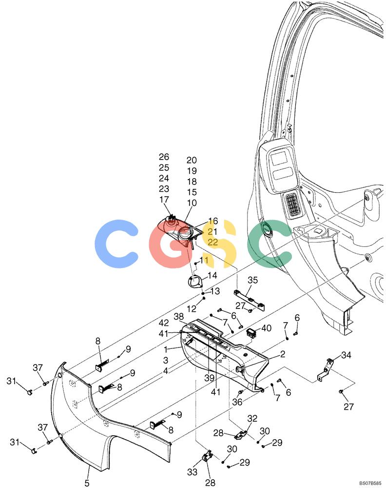 纽荷兰零件查询(E175B) - CRAWLER EXCAVATOR TIER 3 (NA) - N7DA16301 - (5/07-) (02-62[01]) - INSTRUMENT PANEL ASSEMBLY N&B (YN17M00063F1 & YN17M00064F1) PAGE 2 OF 3 New Holland Constructuion