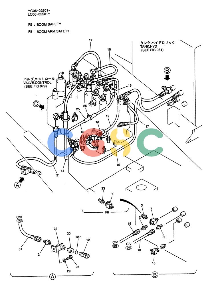 神钢零件查询(BREAKER) - NIBBLER/BREAKER ATTACHMENT - SK330, SK330LC DYNAMIC ACERA EXCAVATOR (9/04-) (01-016[01]) - CONTROL LINES, REMOTE (NIBBLER & BREAKER) Kobelco