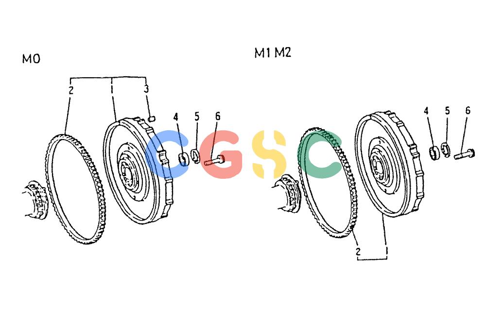 神钢零件查询(6D22-TC) - MITSUBISHI DIESEL ENGINE - K912, K912LC, & K916 (1/83-12/06) (01-010) - FLY WHEEL 020-290A Kobelco
