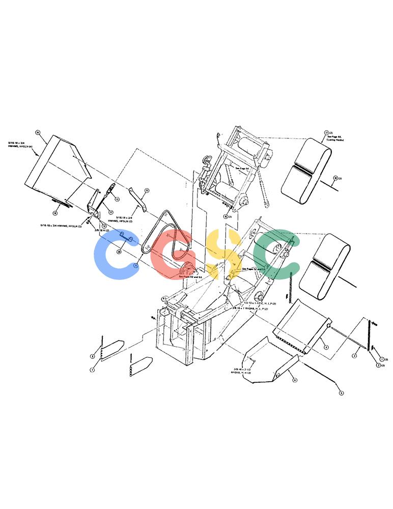 凯斯零件查询(8540) - CASE IH RECTANGULAR BALER (1/88-12/93) (48) - THROWER BELTS, SHIELDS AND CHUTE ASSEMBLY Case Agriculture
