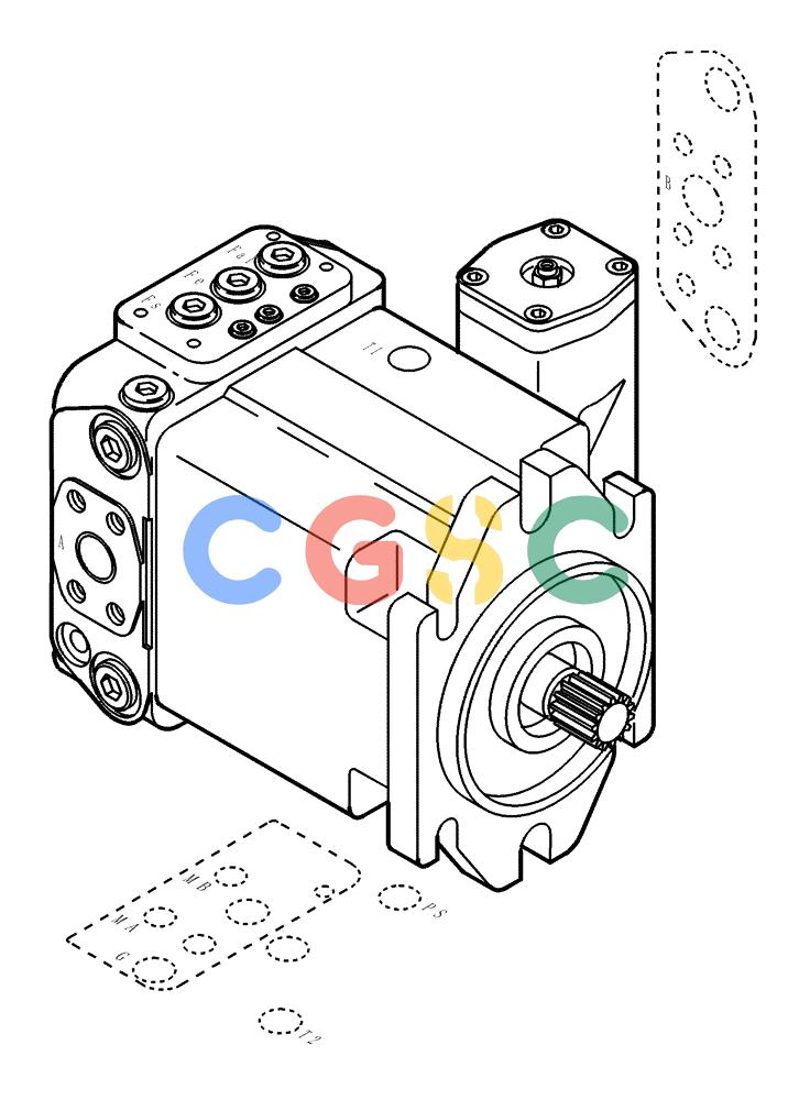 纽荷兰零件查询(EC240) - CRAWLER EXCAVATOR (5/00-) (22.030[002]) - SWING PUMP (S/N 724021-UP) New Holland Constructuion