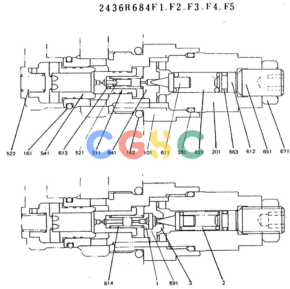 神钢零件查询(MD240BLC) - EXCAVATOR ASN LL1488 (1/80-12/06) (11-003) - VALVE ASSY, PORT RELIEF Kobelco