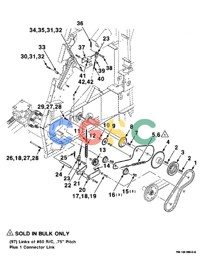 凯斯零件查询(8465) - CASE IH AUTO ROUND BALER (1/91-12/97) (2-18) - ROLLER DRIVE ASSEMBLY, PICKUP AND LOWER Case Agriculture