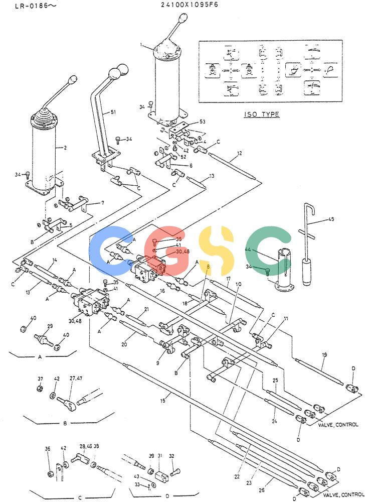 神钢零件查询(K914) - EXCAVATOR ASN LR-0143 (1/79-12/03) (03-006) - CONTROL ASSY (ISO TYPE) Kobelco