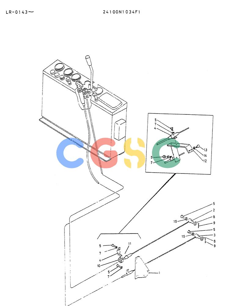 神钢零件查询(K914) - EXCAVATOR ASN LR-0143 (1/79-12/03) (07-022) - CONTROL ASSY ENGINE P/N 24100N1034F1 Kobelco
