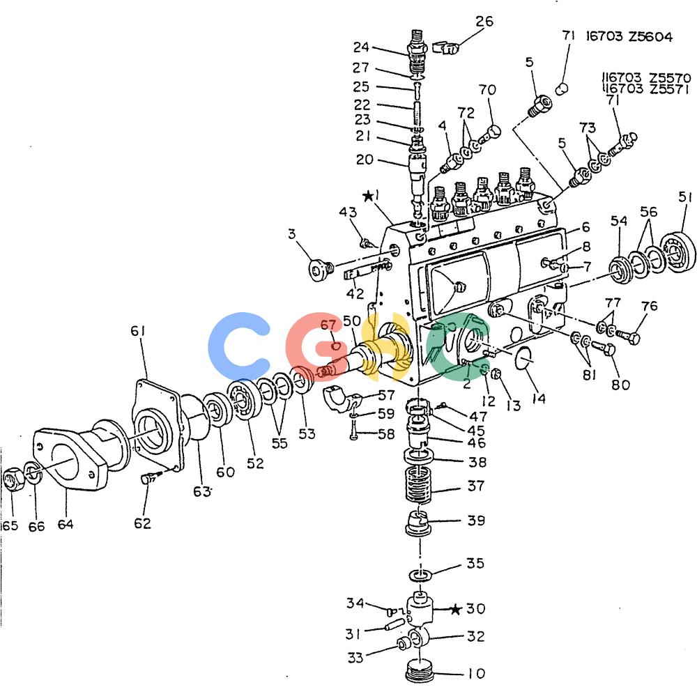 神钢零件查询(FD6(T)14) - NISSAN DIESEL ENGINE ASN 050001 - LK400 & LK500A (1/06-12/06) (05-006) - PUMP INJECTION (INNER PARTS) Kobelco