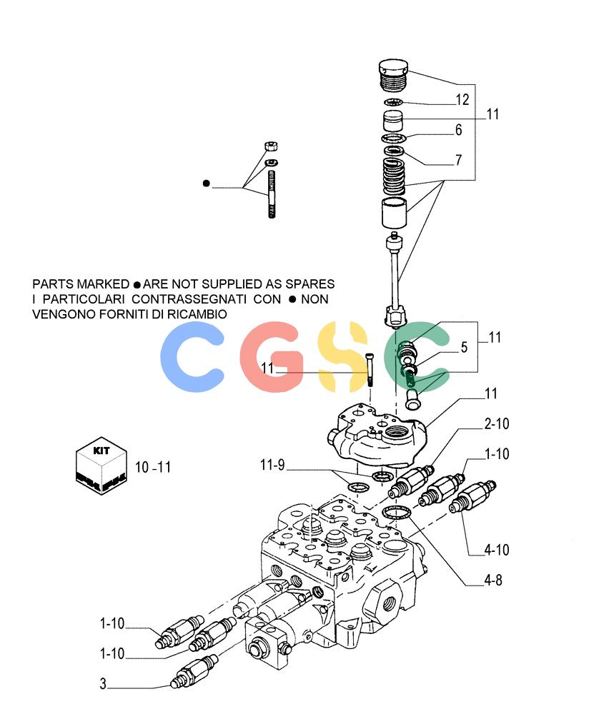 纽荷兰零件查询(FL175) - CRAWLER LOADER (N.A. VERSION) (6/92-) (3.433[03]) - EQUIPMENT CONTROL VALVE - COMPONENTS New Holland Constructuion