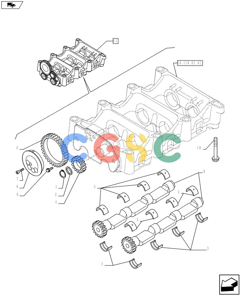 神钢零件查询(F4GE9484C J602) - ENGINE 504242281 - 84473213 (1/14-) (10.110.02[01]) - DYNAMIC BALANCER, GEARS & SHAFTS (2855742) Kobelco
