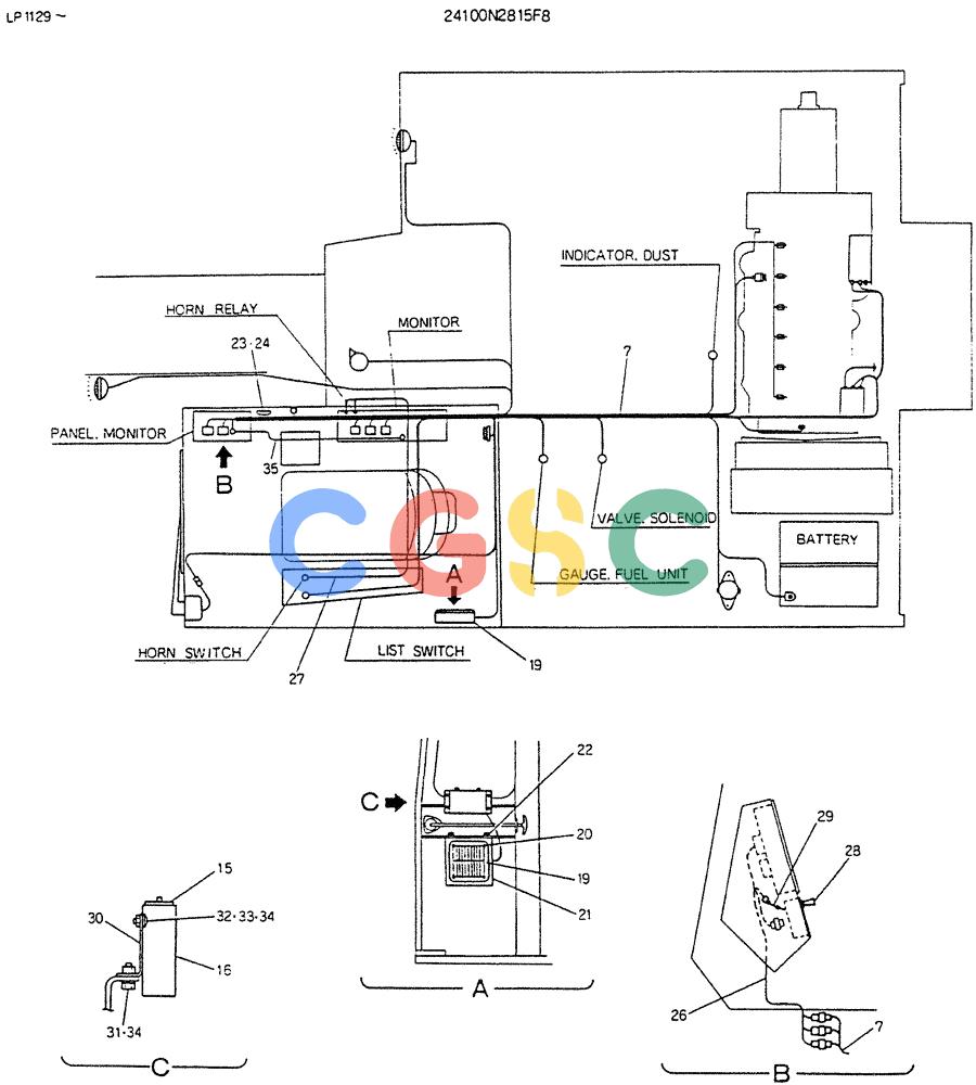 神钢零件查询(K905LC) - EXCAVATOR BTW YP0115 - YP0301 (1/85-12/03) (06-039) - WIRING ASSY,ELEC Kobelco